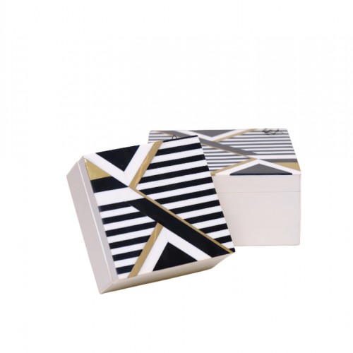  BLACK STRIPES KUCUK KARE KUTU SMALL 1HS-20982BS