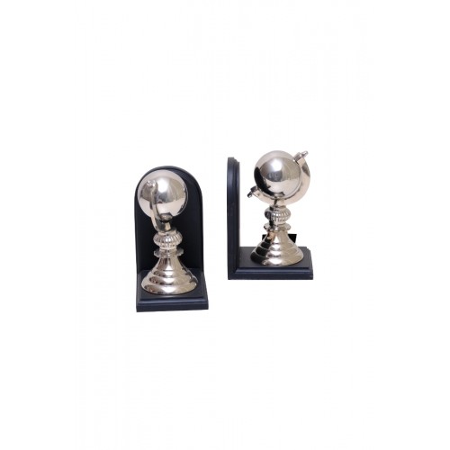  GLOBE GÜMÜŞ SİYAH TUTUCU SET 13X1,5X19CM 1KN-58655