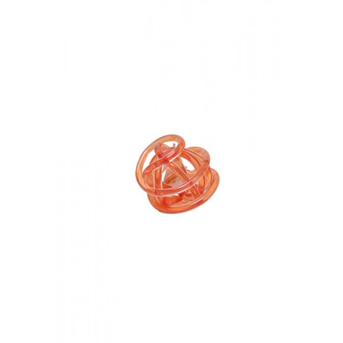  ORANGE LARGE DECORATİVE GLASS KNOT 15 CM  1NF-1221001