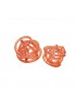 ORANGE SMALL DECORATİVE GLASS KNOT 12 CM  1NF-1221101