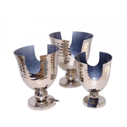 HB HOME CIARA GREY NICKEL LARGE FRUIT BOWL 1AG-076L