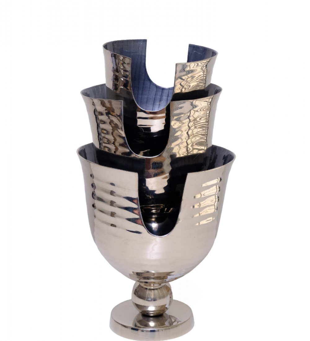 HB HOME CIARA GREY NCKEL MEDIUM FRUIT BOWL 1AG-076M