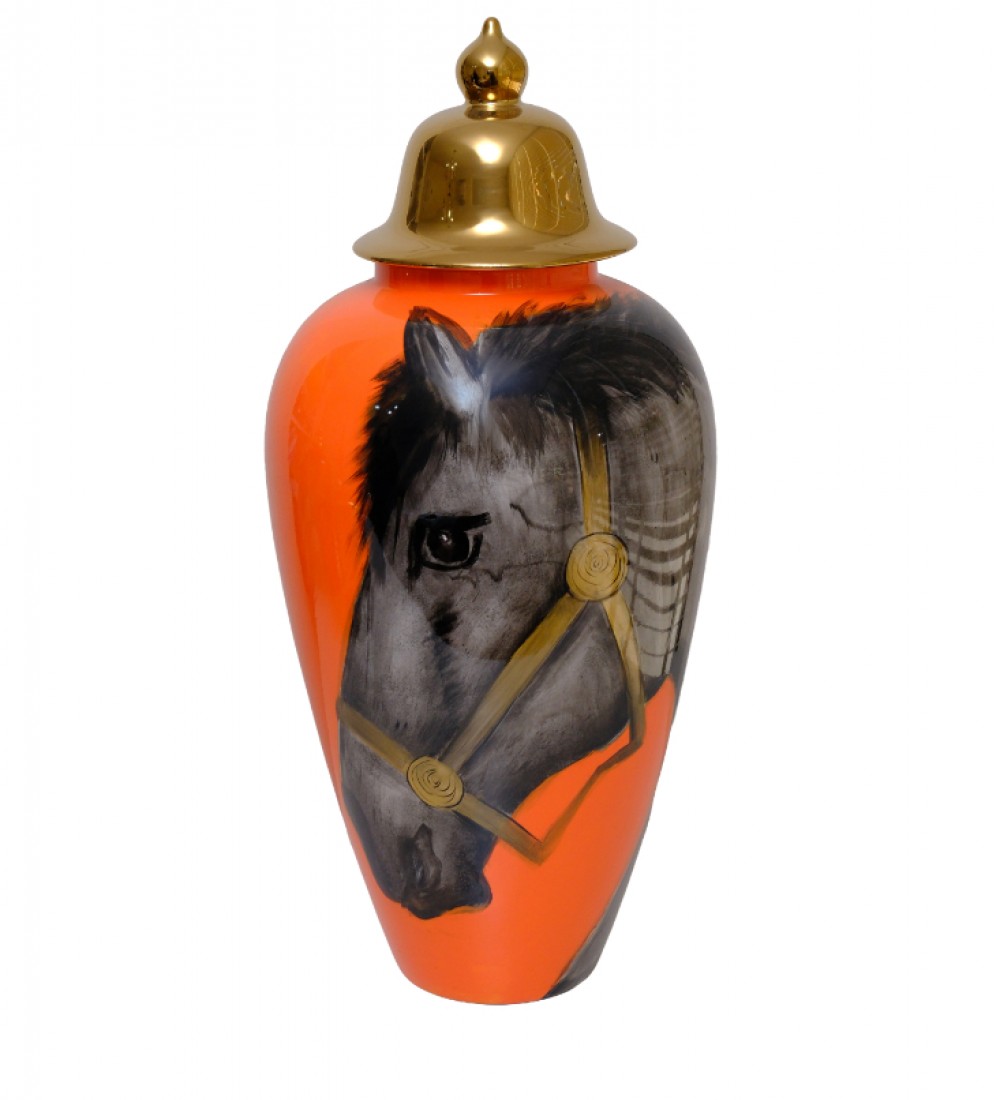 HB HOME AT DESENLİ TURUNCU RENK KAPAKLI KUP BÜYÜK BOY 1HC-14262AT