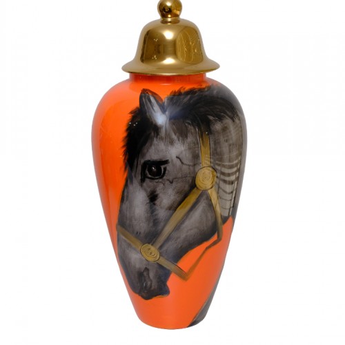 HB HOME AT DESENLİ TURUNCU RENK KAPAKLI KUP BÜYÜK BOY 1HC-14262AT