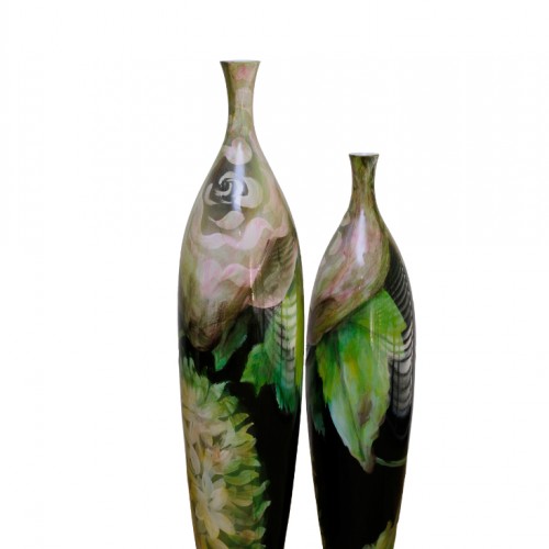 HB HOME LOTUS DESENLİ İNCE AĞIZLI VAZO KÜÇÜK BOY 1HC-18047LO