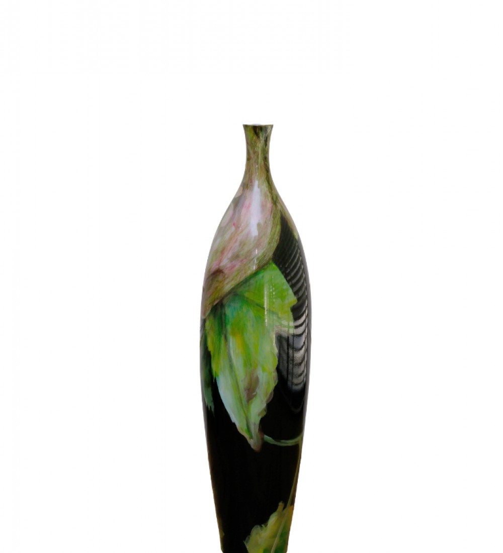 HB HOME LOTUS DESENLİ İNCE AĞIZLI VAZO KÜÇÜK BOY 1HC-18047LO