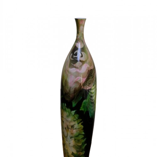 HB HOME LOTUS DESENLİ İNCE AĞIZLI VAZO BÜYÜK BOY 1HC-18048LO