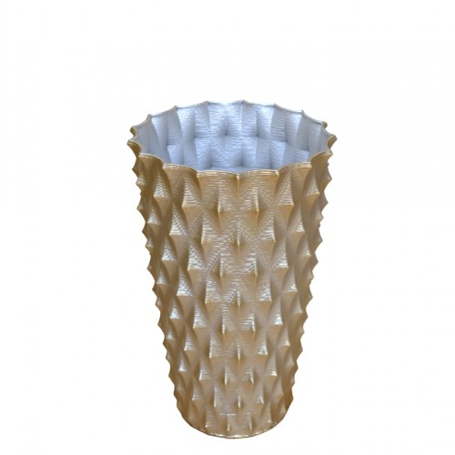 HB HOME SPİNOUS BÜYÜK GOLD 3D VAZO 42CM 1QD-3D-037G