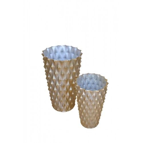 HB HOME SPİNOUS BÜYÜK GOLD 3D VAZO 42CM 1QD-3D-037G