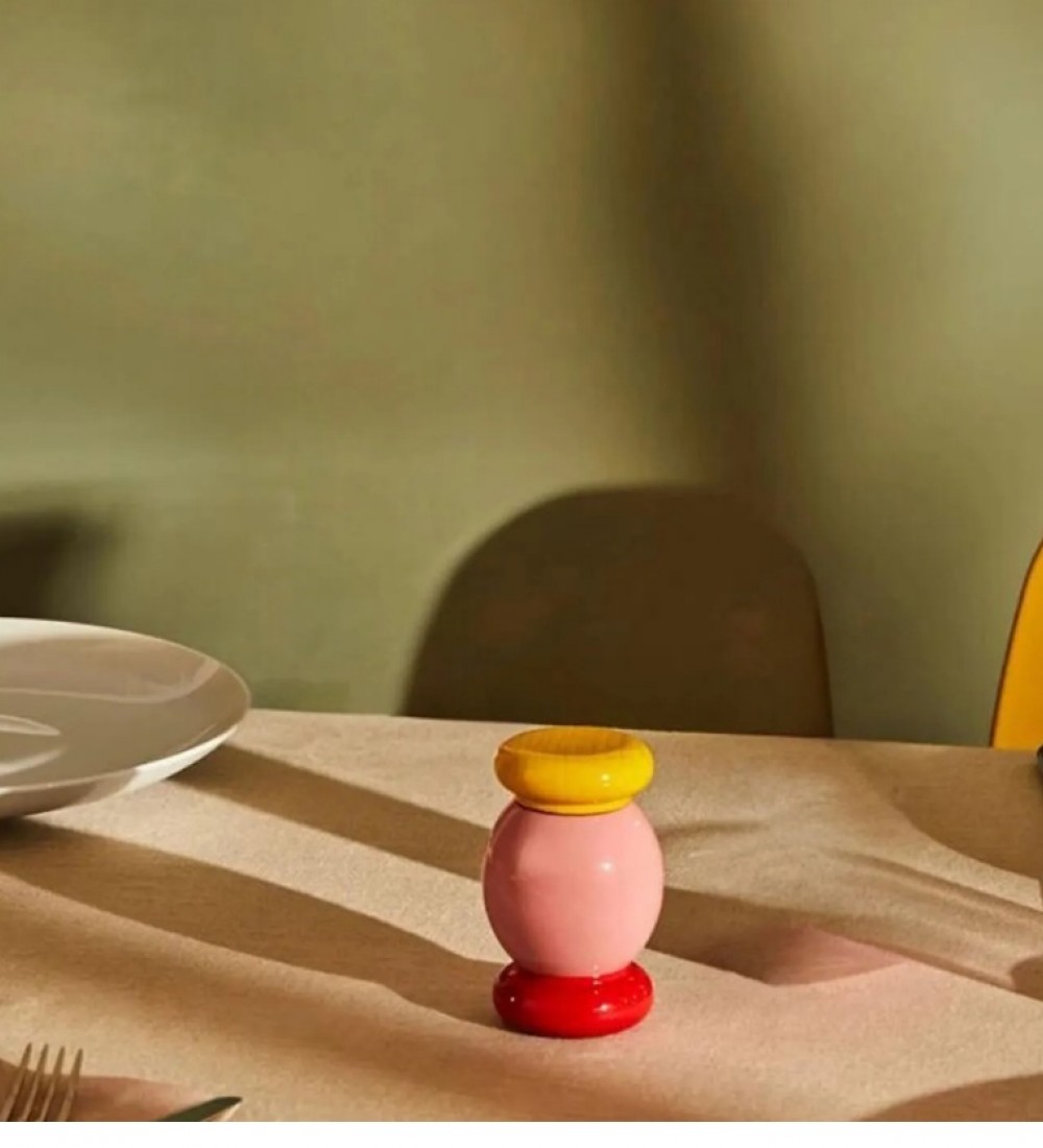 Alessi Values Tuz ve Karabiber Öğütücü 7 cm x 7 cm x 11 cm Pembe