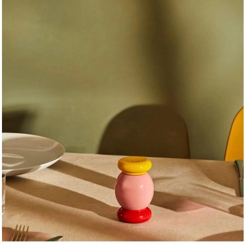 Alessi Values Tuz ve Karabiber Öğütücü 7 cm x 7 cm x 11 cm Pembe