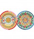 Baci Milano Dolce Far Niente Mavi ve Pembe Renkli Karışık 6 Parça Melamin Servis Tabağı 28 cm