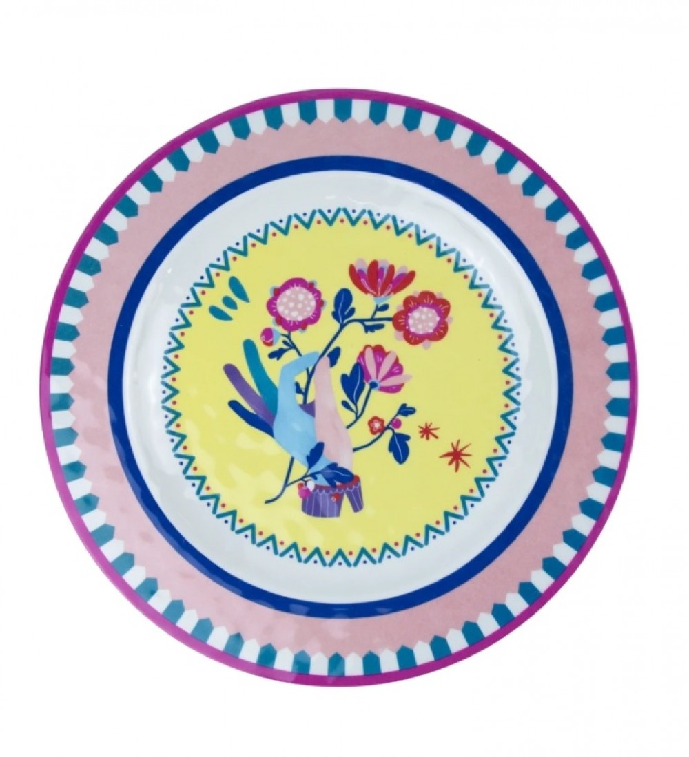 Baci Milano Mamma Mia 6'lı El Desenli Yemek Tabağı Seti 28 cm