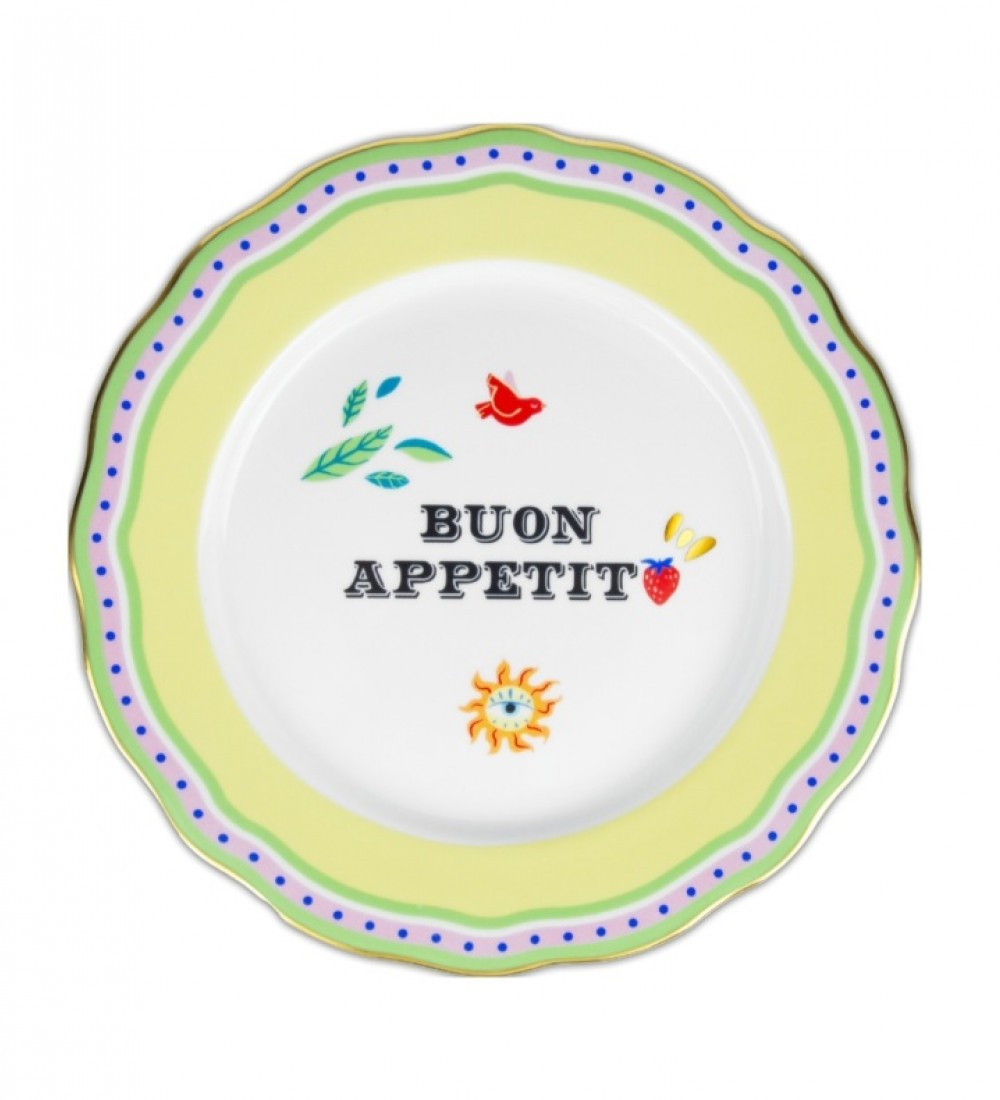 28 CM PORSELEN BUON APETİT YAZILI SERVİS TABAĞI