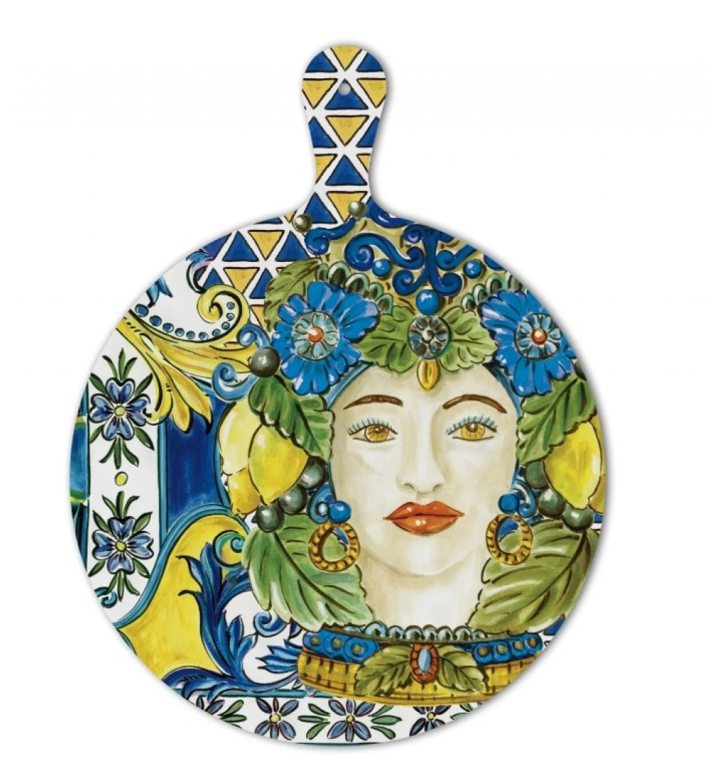 Baci Milano Sicily Kesme Tahtası 32 cm x 42 cm Mavi