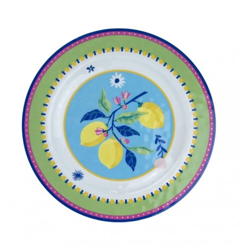 6LI 28 CM LİMON DESENLİ SERVİS TABAĞI SETİ