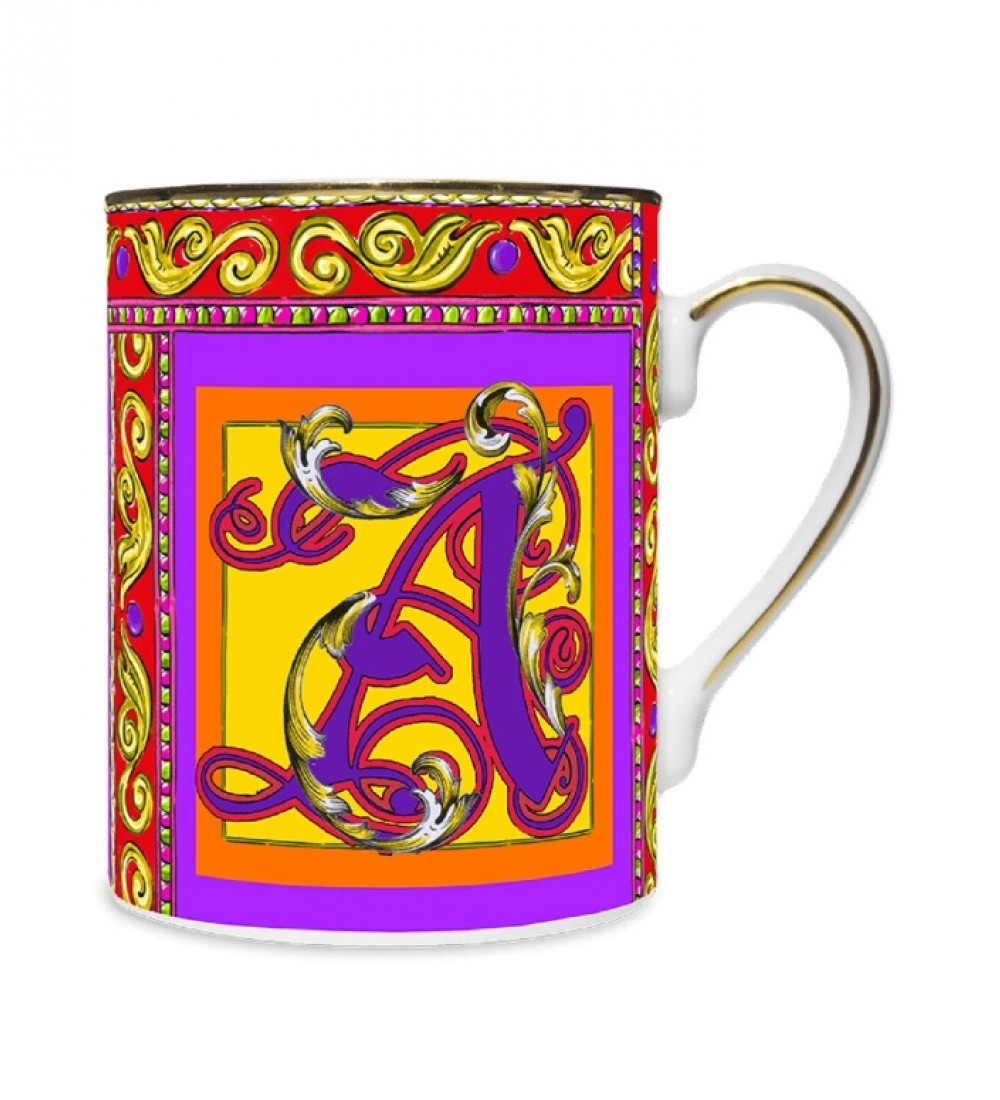 ORTIGIA A HARFLİ PORSELEN KUPA