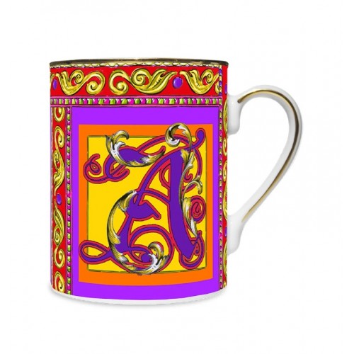 ORTIGIA A HARFLİ PORSELEN KUPA