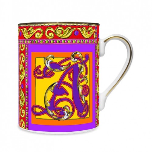 ORTIGIA A HARFLİ PORSELEN KUPA