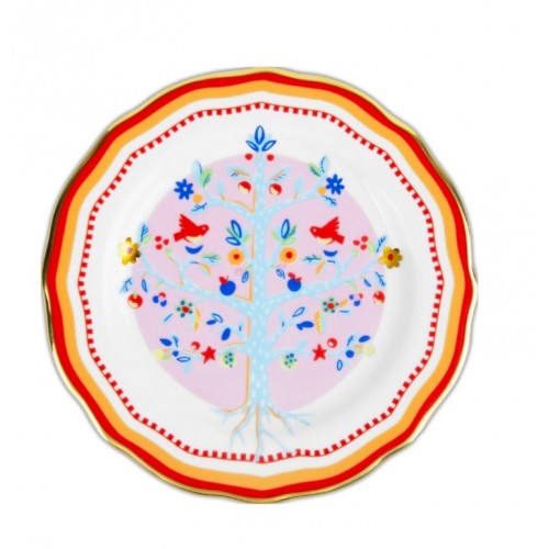 16 CM AĞAÇ DESENLİ PORSELEN TATLI TABAĞI