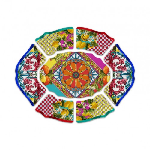 Baci Milano Ortigia 7 Parça Meze Tabağı 