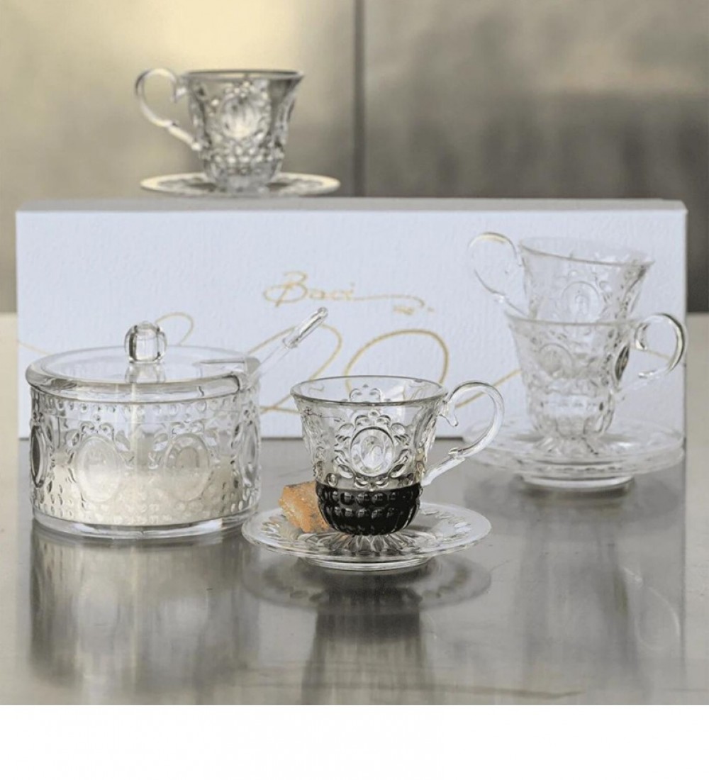 Baci Milano Baroque Rock Cake Şerkerlik Ve Kaşığı Şeffaf