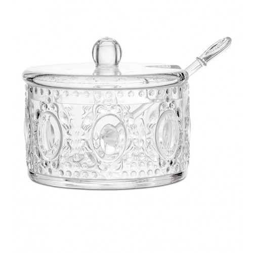 Baci Milano Baroque Rock Cake Şerkerlik Ve Kaşığı Şeffaf