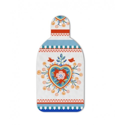 Baci Milano Mamma Mia Kalp Desenli Kesme Tahtası 16,5 cm x 34,5 cm