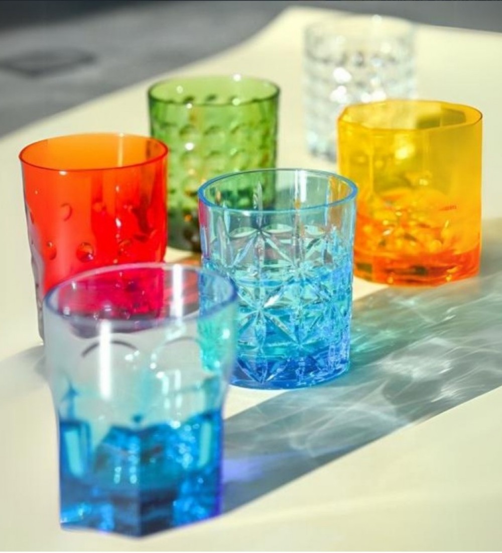 Baci Milano Crystal Touch 6'lı Bardak Seti 300 ml Kırmızı