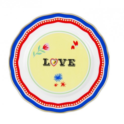 22 CM LOVE YAZILI PORSELEN TABAK