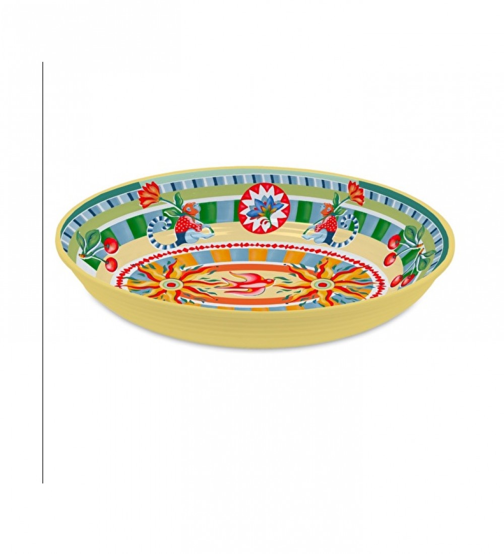 Baci Milano Dolce Far Niente Melamin Oval Servis Kasesi 33 cm