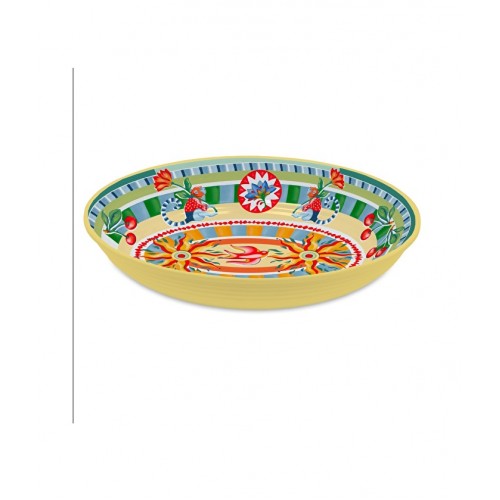 Baci Milano Dolce Far Niente Melamin Oval Servis Kasesi 33 cm