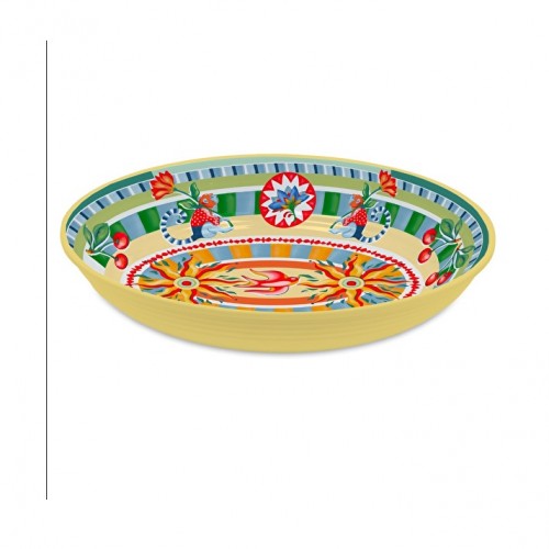 Baci Milano Dolce Far Niente Melamin Oval Servis Kasesi 33 cm