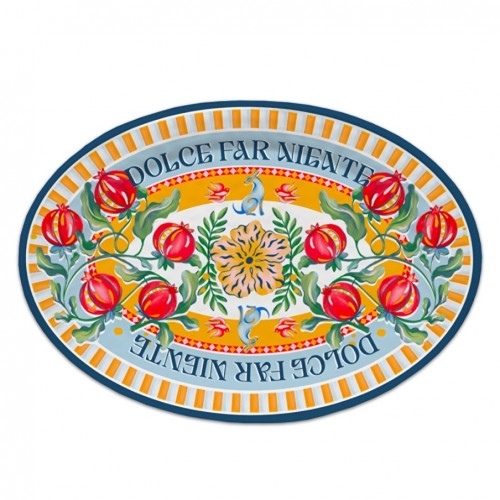 Baci Milano Dolce Far Niente Melamin Oval Servis / Tepsi 35 x 55 cm
