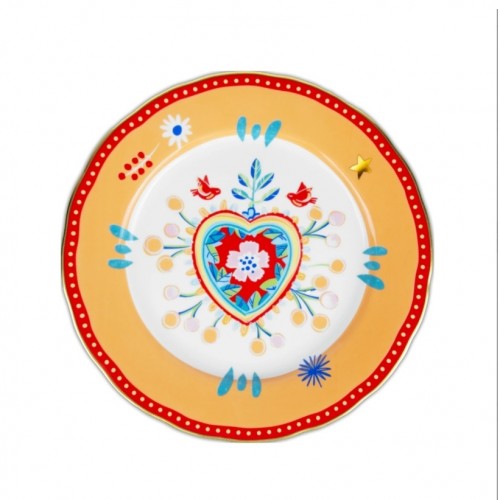 Baci Milano Mamma Mia Kalp Desenli Yemek Tabağı 28 cm