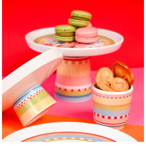 Baci Milano Mamma Mia Çiçek Desenli Sunum Tabağı 18,5 cm x 10 cm 