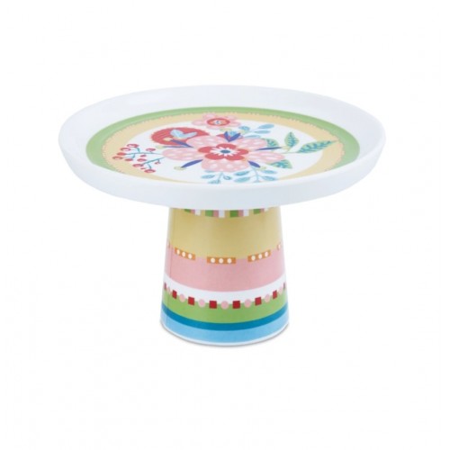 Baci Milano Mamma Mia Çiçek Desenli Sunum Tabağı 18,5 cm x 10 cm 