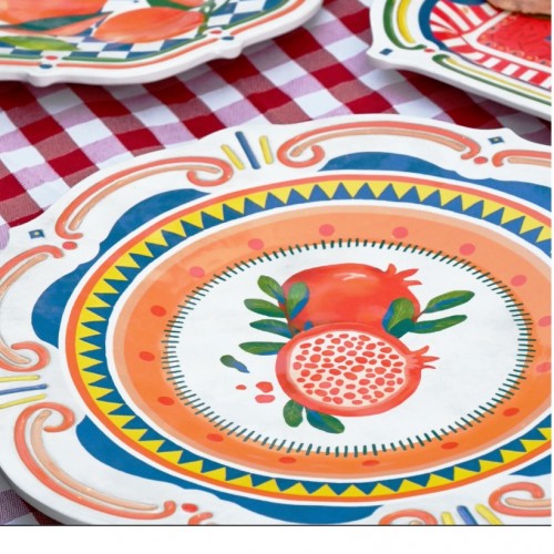 Baci Milano Dolce Vita Nar 6'lı Servis Tabağı 28 cm Melamin