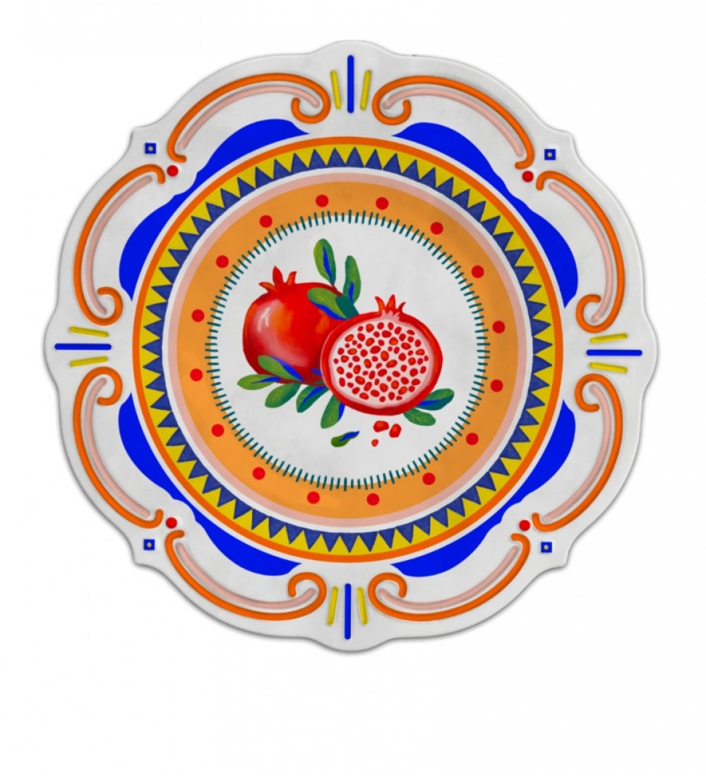 Baci Milano Dolce Vita Nar 6'lı Servis Tabağı 28 cm Melamin