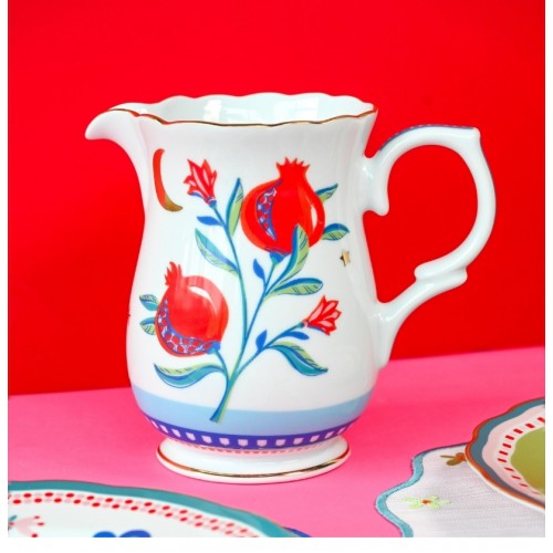 Baci Milano Mamma Mia Yaprak Desenli Sütlük 22 cm x 12,5 cm x 19 cm