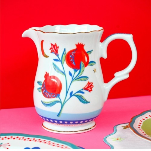 Baci Milano Mamma Mia Yaprak Desenli Sütlük 22 cm x 12,5 cm x 19 cm