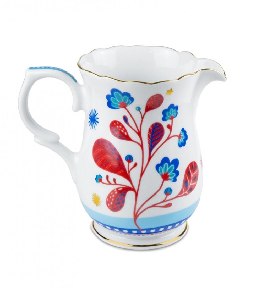 Baci Milano Mamma Mia Yaprak Desenli Sütlük 22 cm x 12,5 cm x 19 cm