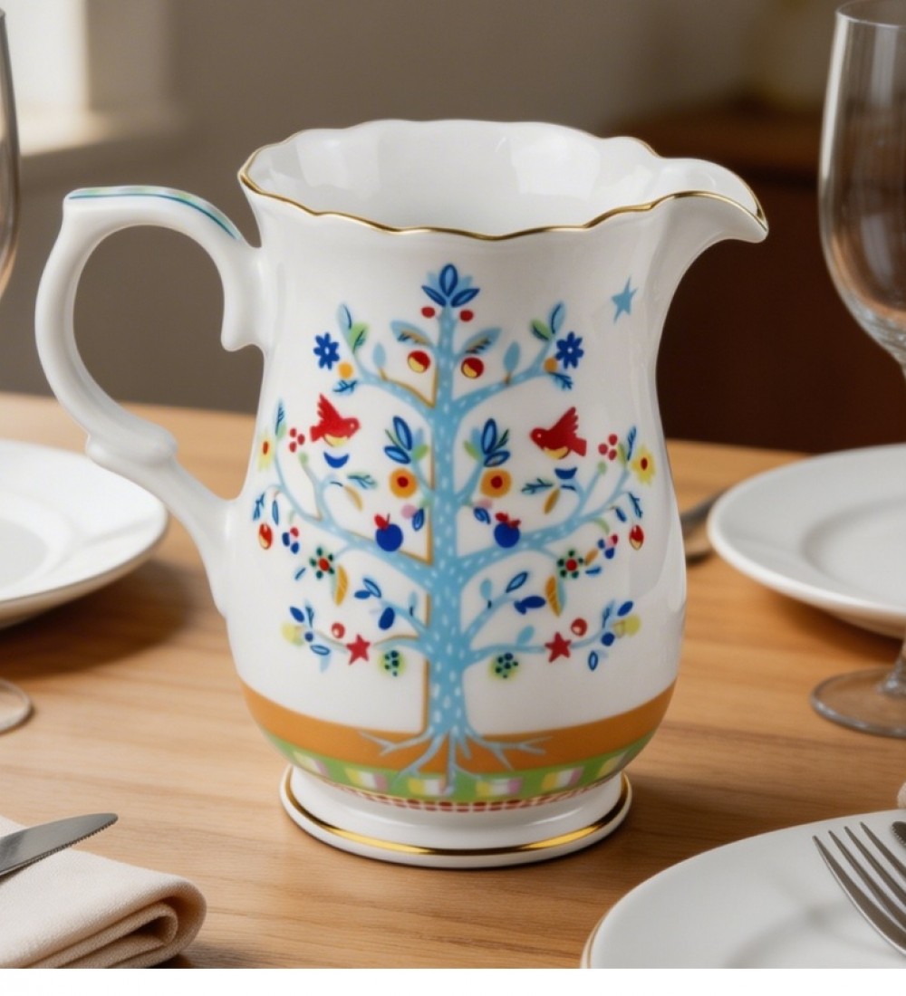 Baci Milano Mamma Mia Ağaç Desenli Sütlük 22 cm x 12,5 cm x 19 cm