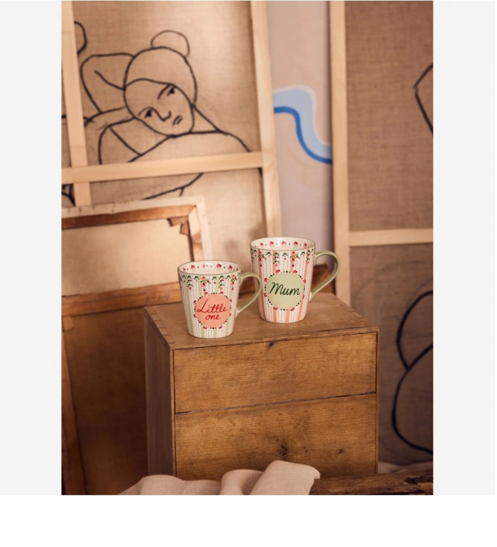 Cath Kidston Yeşil Porselen Kupa Seti 260 Ml- 375 Ml CKSPSTANMUG2