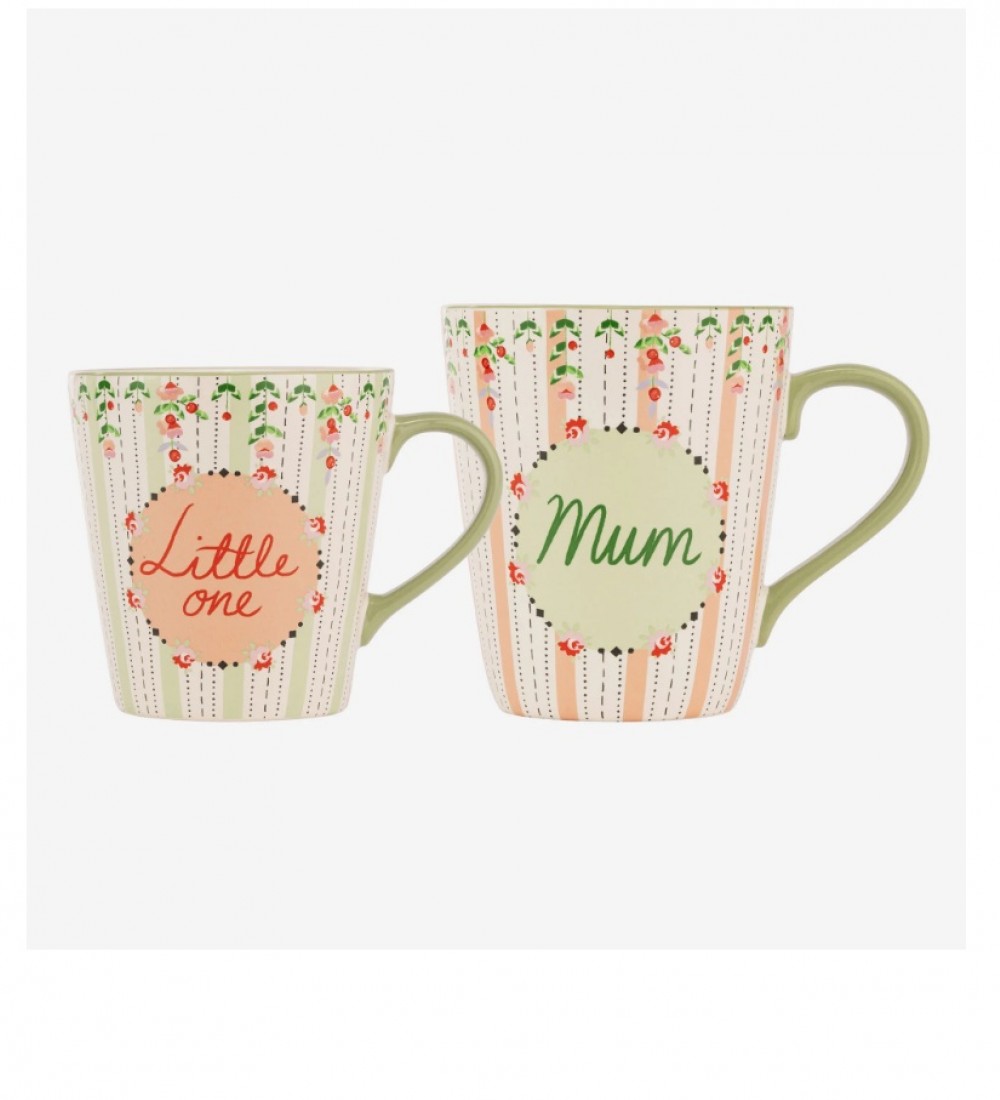 Cath Kidston Yeşil Porselen Kupa Seti 260 Ml- 375 Ml CKSPSTANMUG2