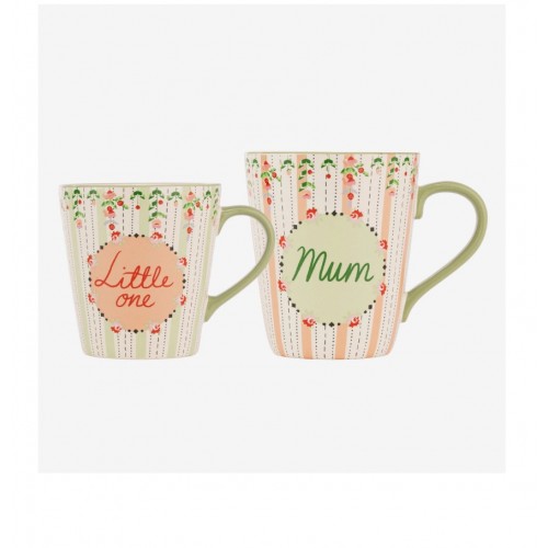 Cath Kidston Yeşil Porselen Kupa Seti 260 Ml- 375 Ml CKSPSTANMUG2
