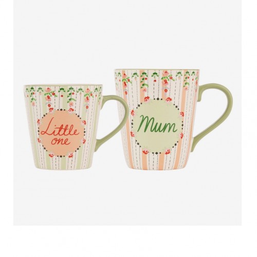 Cath Kidston Yeşil Porselen Kupa Seti 260 Ml- 375 Ml CKSPSTANMUG2