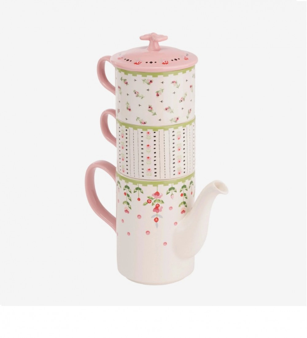 Cath Kidston Pembe Porselen Çay Fincan Seti 400 Ml CKSPTEAFORTWO