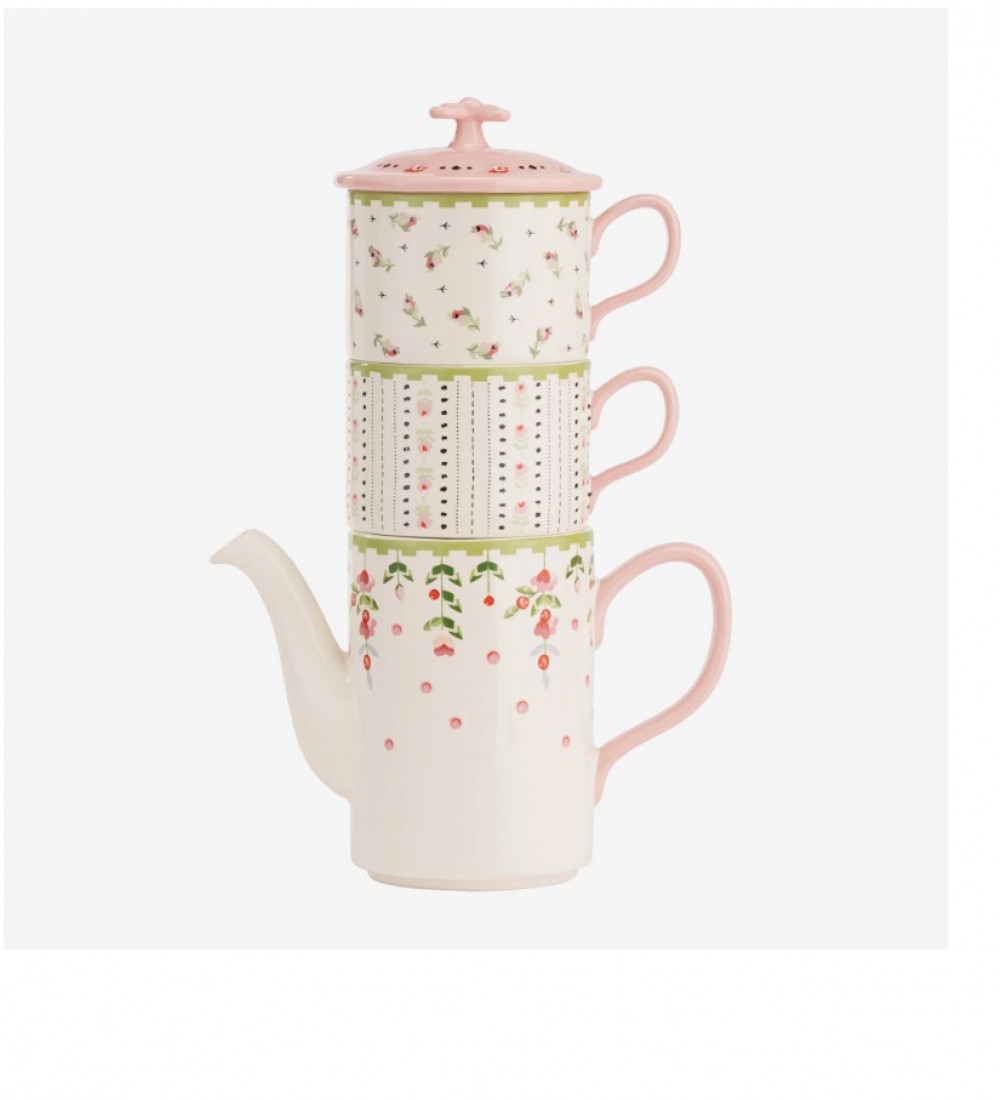Cath Kidston Pembe Porselen Çay Fincan Seti 400 Ml CKSPTEAFORTWO