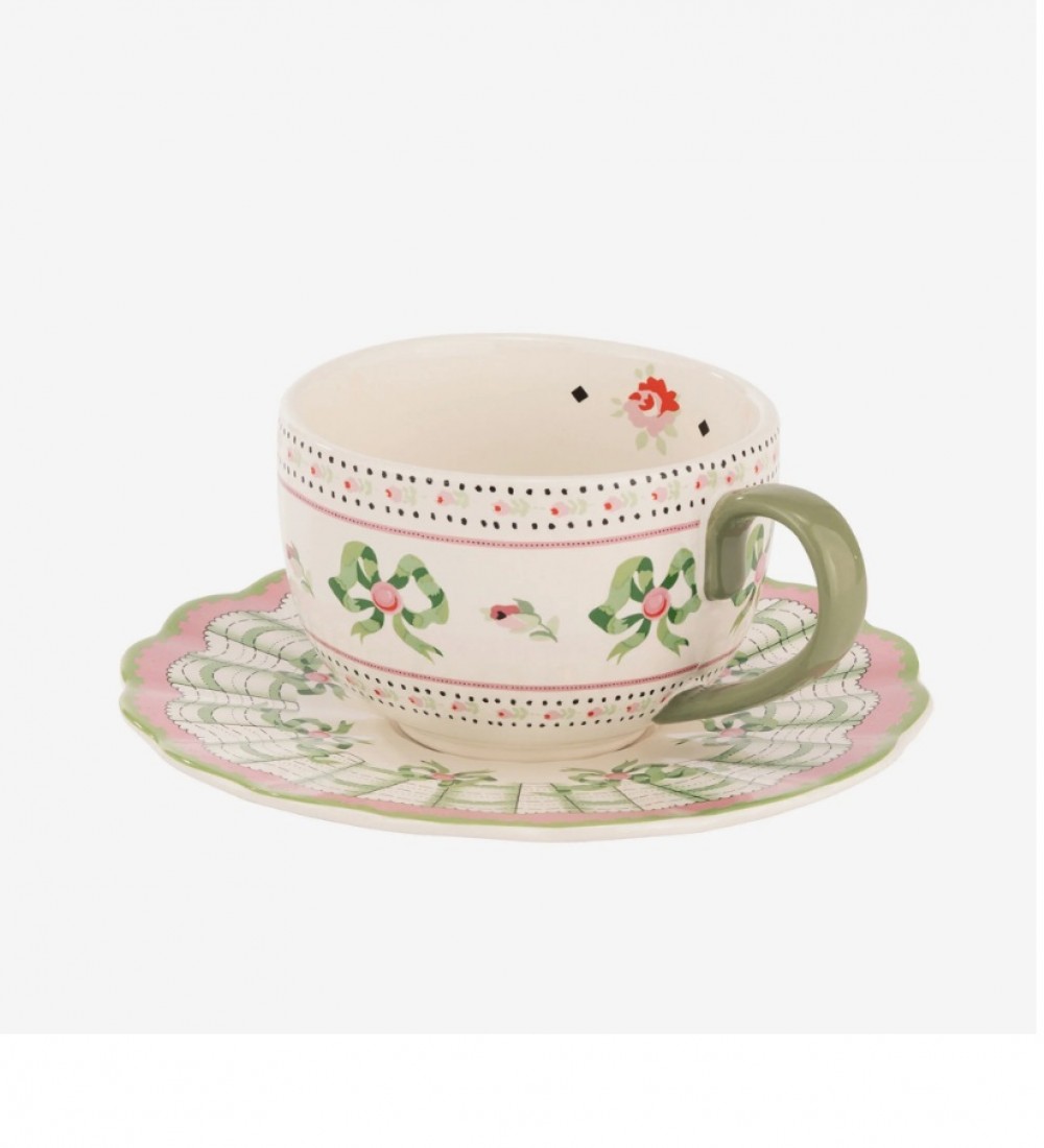 Cath Kidston Pembe Porselen Çay Fincanı 200 Ml CKSPTCUPSAU